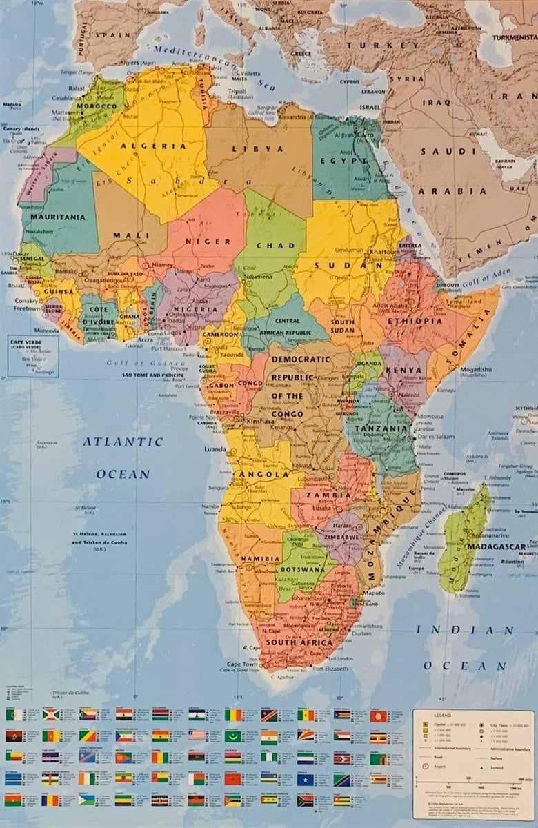 Map of Africa Poster (24 x 36 inches) – Imaginus Posters