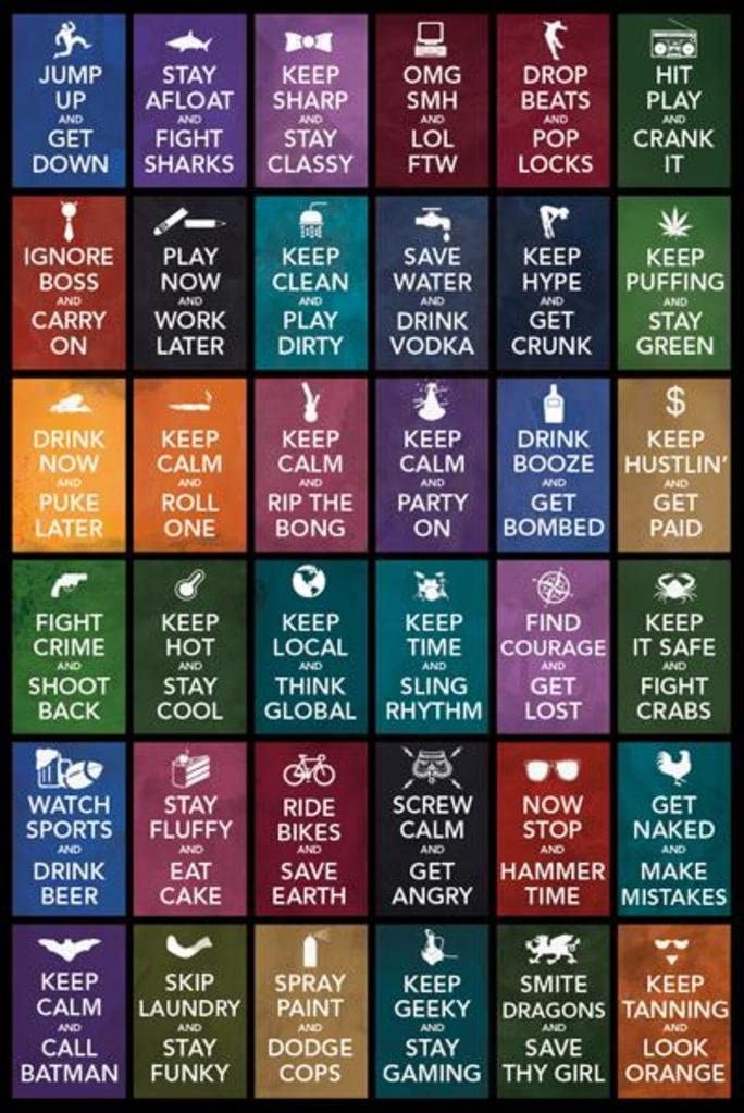 Keep Calm Parodies - Humour Poster (24 x 36 inches) – Imaginus Posters