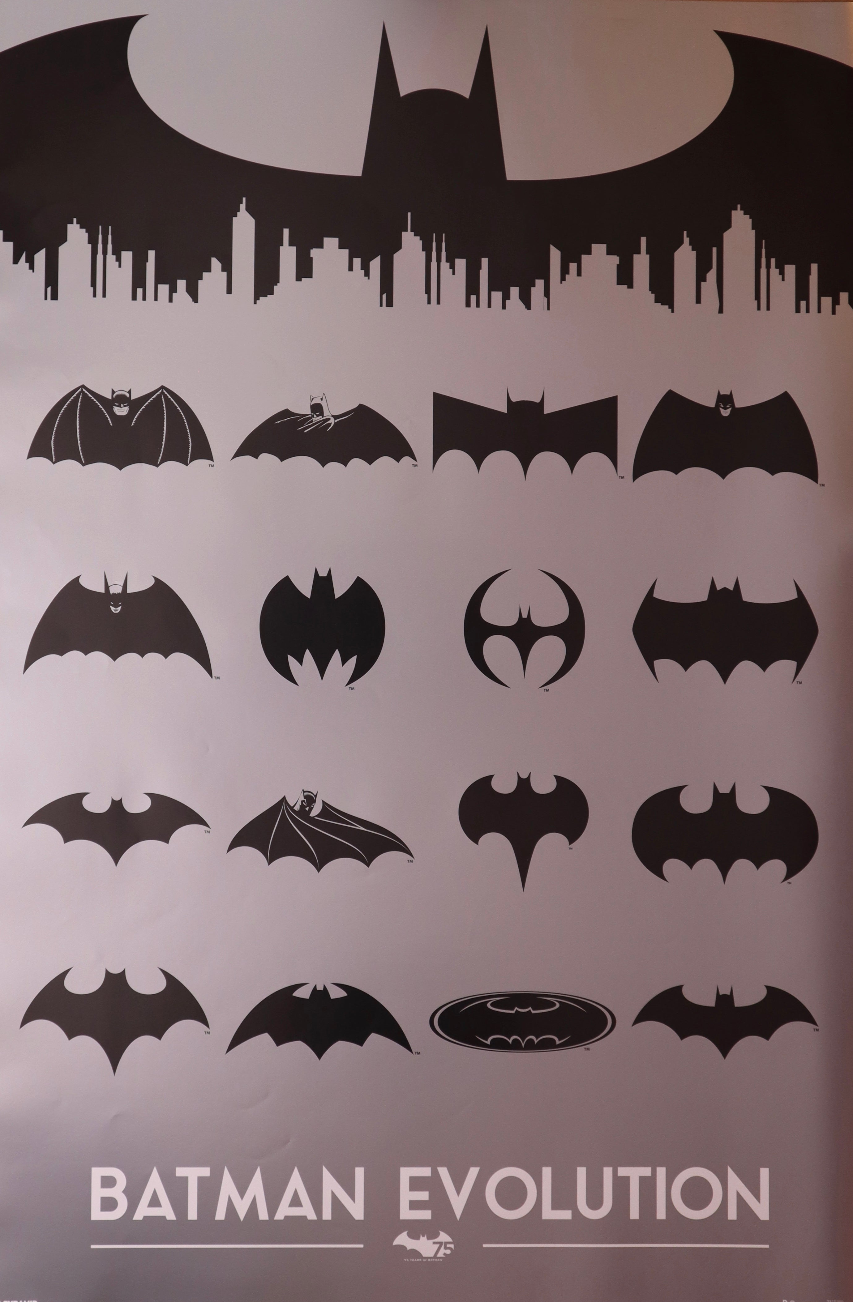 Batman Logo Evolution DC Comics Superhero Poster 24 X 36 Inches batman-logo-evolution-dc-comics-superhero-poster-24-x-36-inches