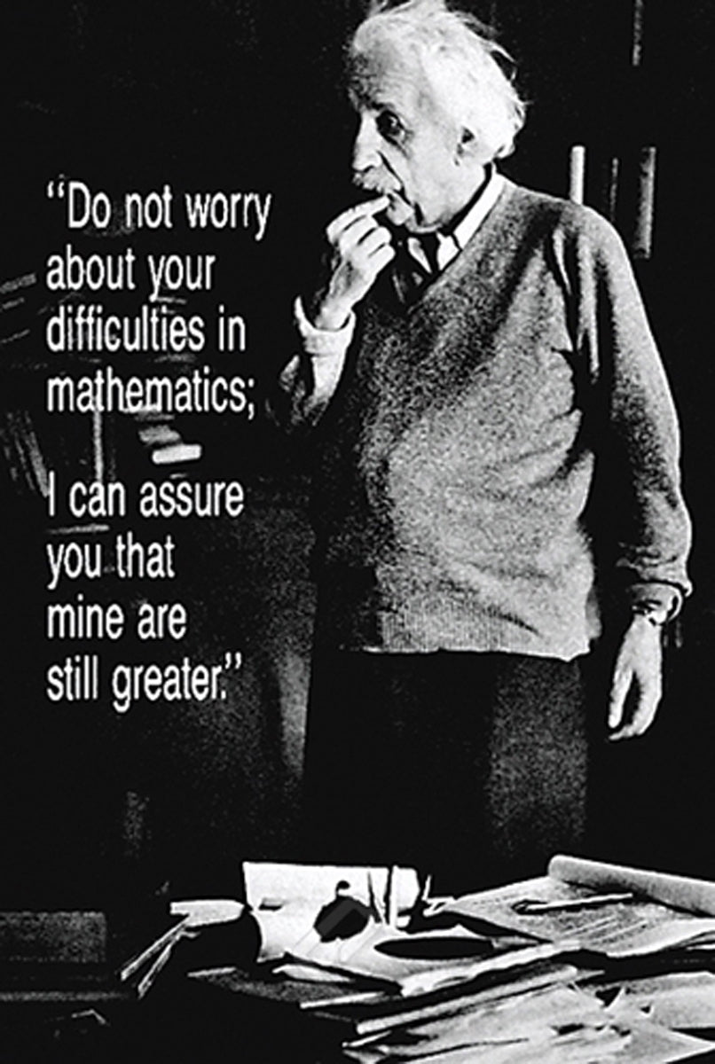 Popular Math Problem Einstein Einstein - Math Difficulties - Celebrity Poster (24 x 36 inches ...