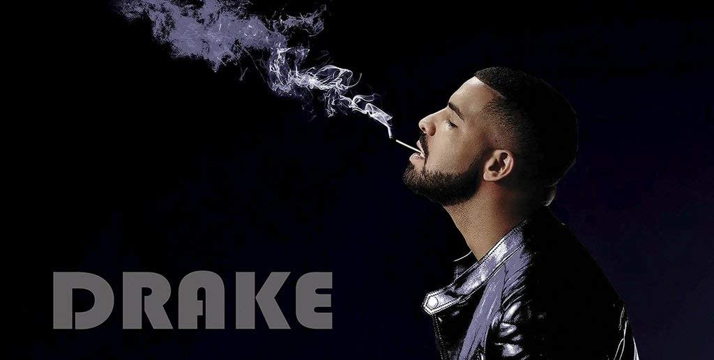 Drake - Smoking - Hip Hop Poster (12 x 24 inches) – Imaginus Posters